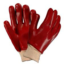 PVC Dipped Gloves,Knit- Wrist, Medium(12x10Pairs)