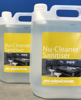 Nu-Cleaner Sanitiser,For Food Areas (EN 1276)(2x5Ltrs)