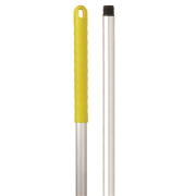 Hygiene Mop/Broom Aluminium Handle,Screw Fit,Yellow (54")