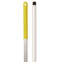 Hygiene Mop/Broom Aluminium Handle,Screw Fit,Yellow (54inch)