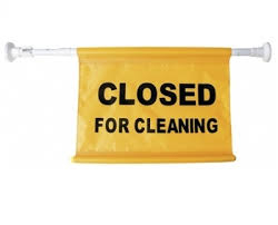 InchClosed for CleaningInch Hanging Sign