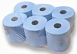 Catering Centre Feed 2ply Blue Roll Embossed (120m x 175mm)