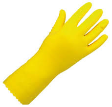 Rubber Gloves Yellow (Large) (12x12Pairs)