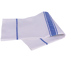 Linen Union Glass Cloths 50x76cm.Blue Edge (10)