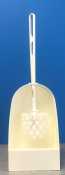 Toilet Brush and Semi Closed Holder White Plastic (12)