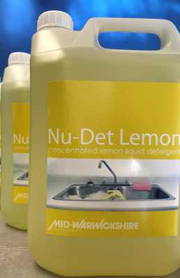 Nu-Det Lemon, Concentrated Lemon Liquid Detergent (5ltr)