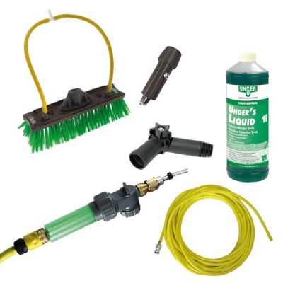 Unger Hiflo Kit,(33'Hose,Brush Scrub Tabs.)